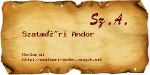 Szatmári Andor névjegykártya